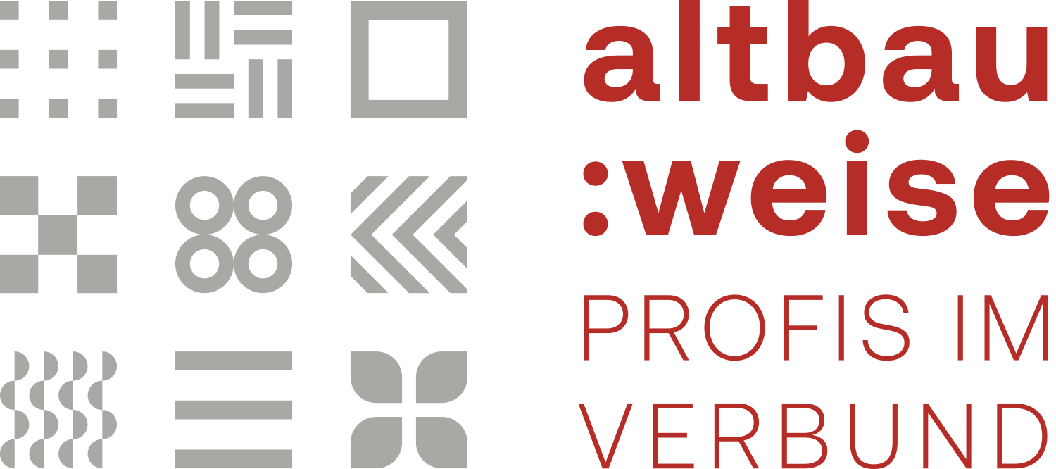 Logo Altbauweise in Rot und Grau