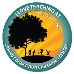 A logo for the caring connection children 's center