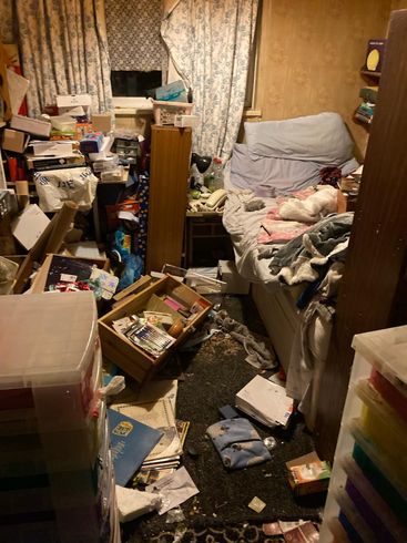 Image of room full of items before Terry's house clearance removed everything Room full of items before Terry's house clearance have removed all items