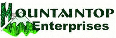 Logo of "Mountaintop Enterprises" with green mountain graphic.