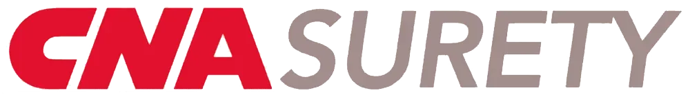 CNA Surety logo in red and gray text on a white background