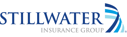 Stillwater Insurance Group logo in blue and gray text with a stylized blue emblem