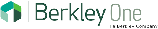 Berkley One logo with green and teal hexagon icon and gray/teal wordmark on white background
