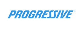 Progressive logo in blue italic text on a white background