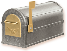 A mailbox with the word u.s. mail on it