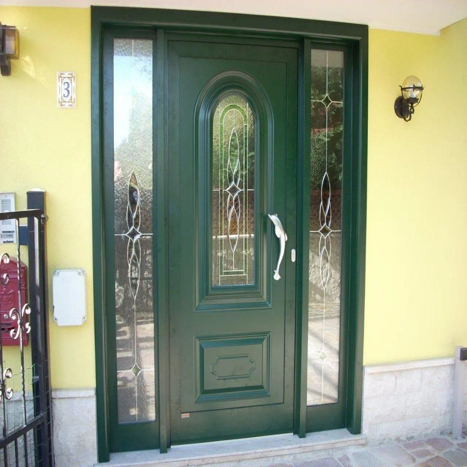 Porta d'ingresso verde