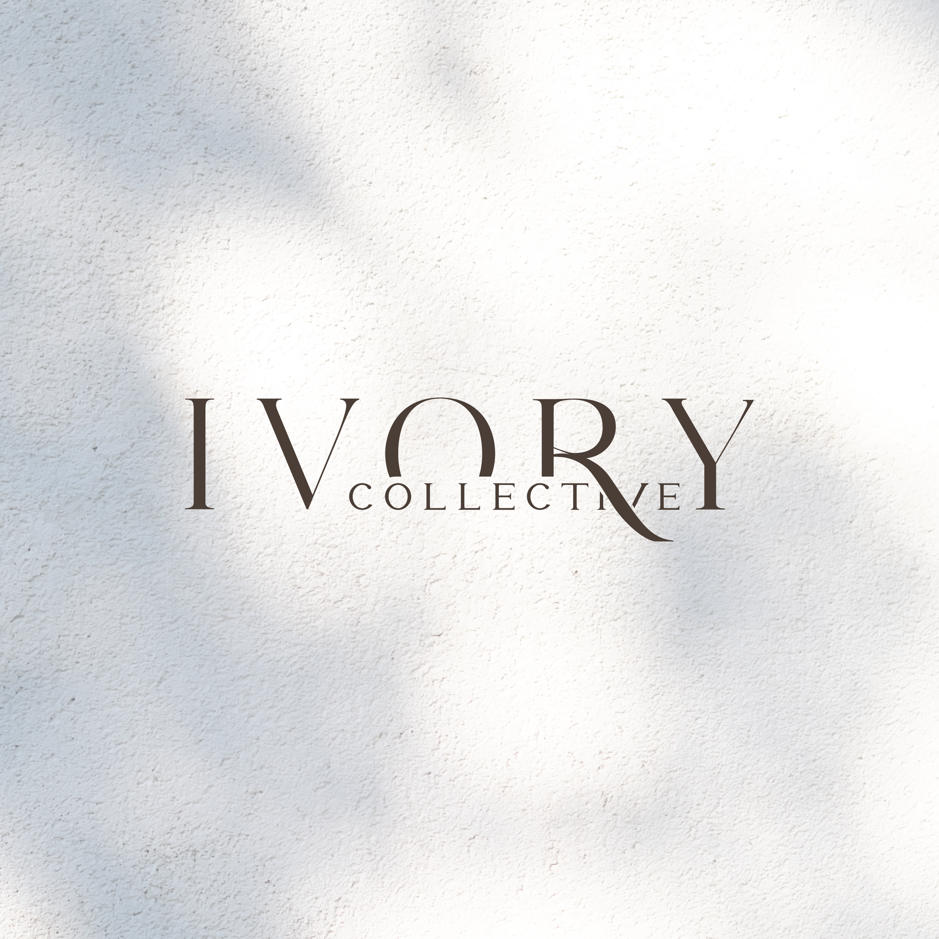 IVORY COLLECTIVE logo on a soft white textured background