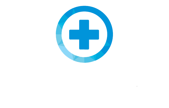 una croce blu in un cerchio blu su sfondo bianco .