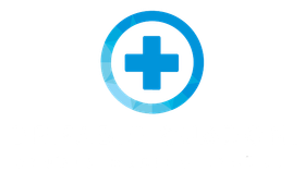 una croce blu in un cerchio blu su sfondo bianco .