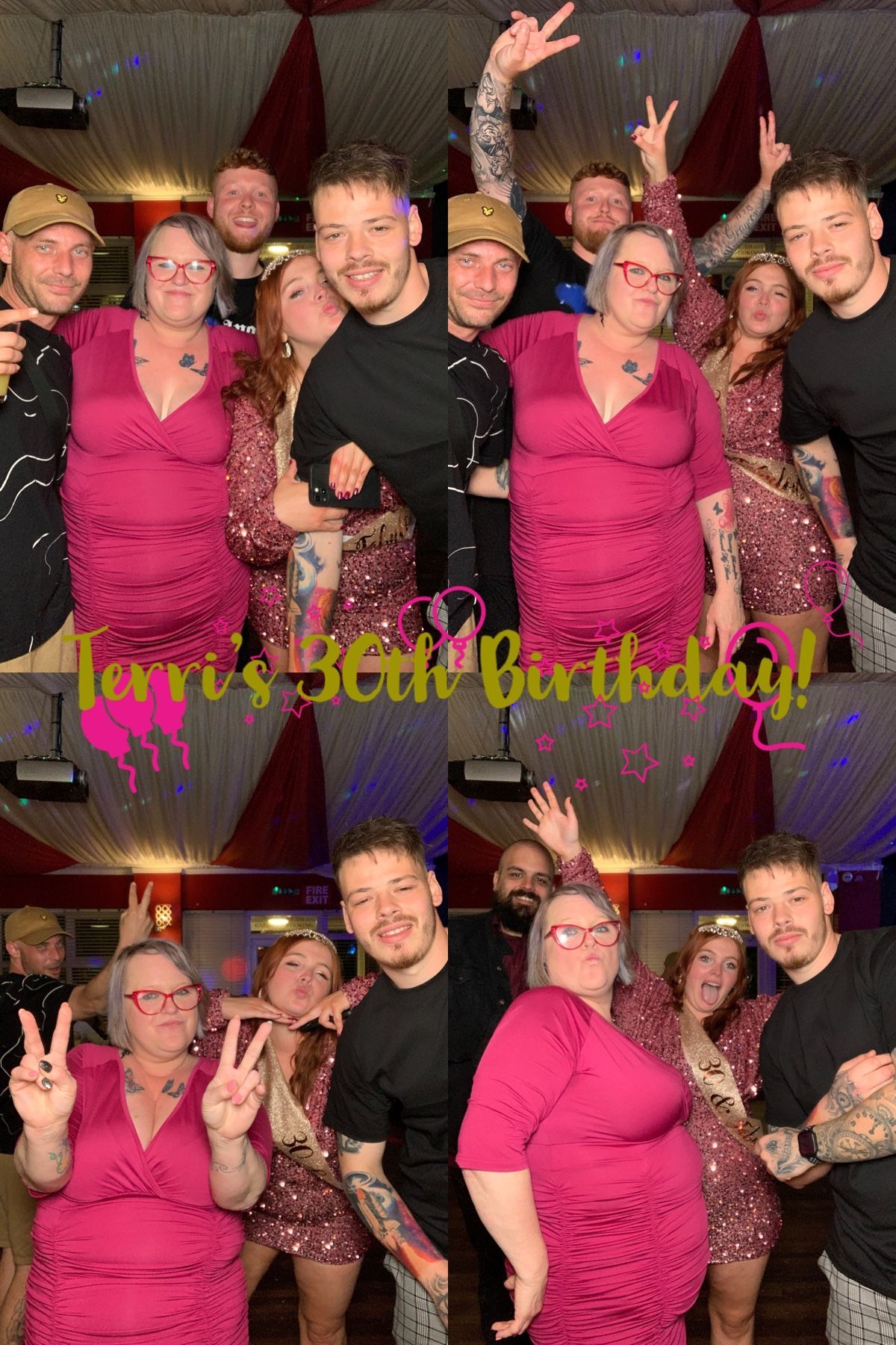 Selfie pod template designed by GO Event Hire for a birthday party.