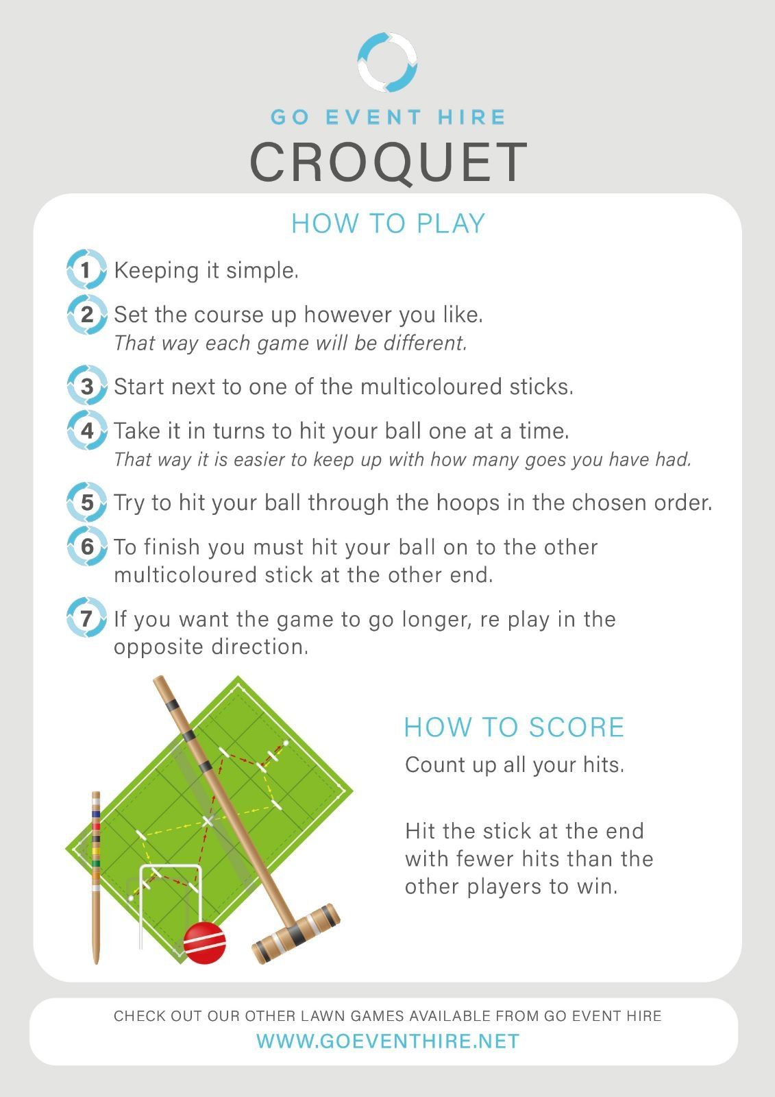 Croquet information sheet