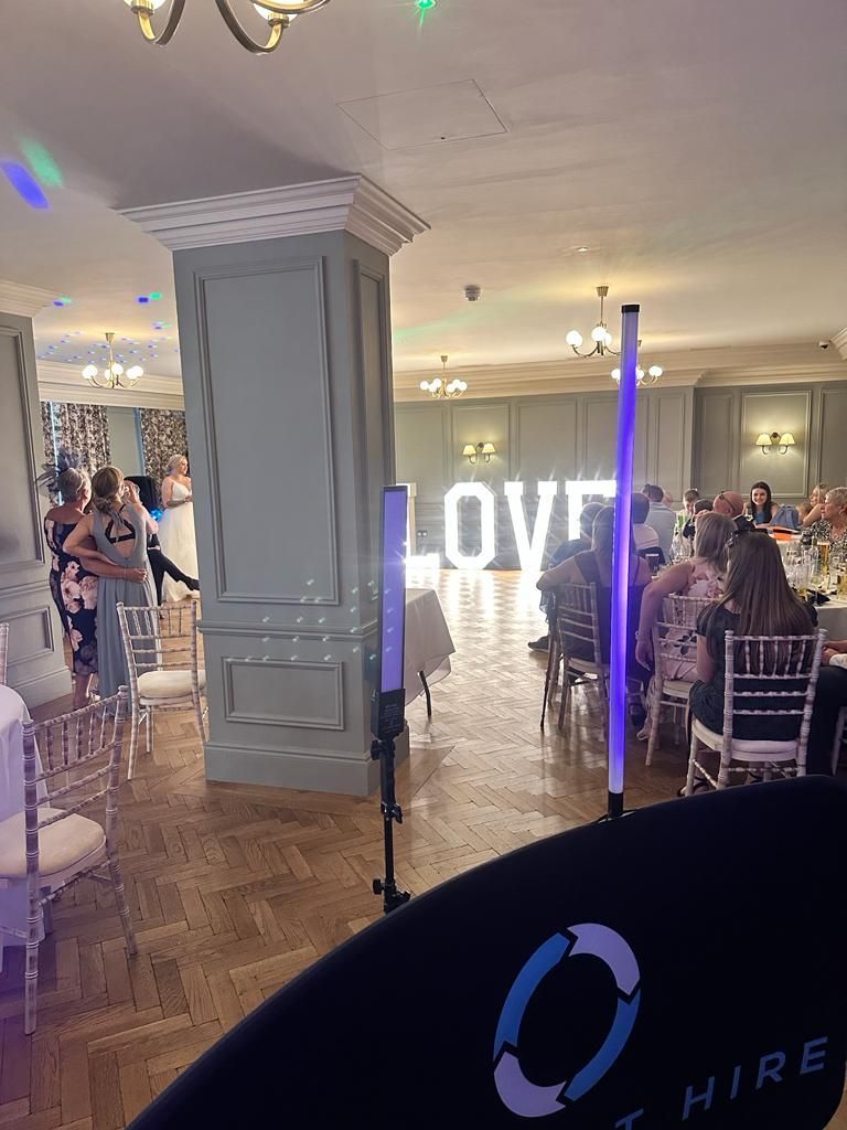 4 foot LOVE lights for a wedding