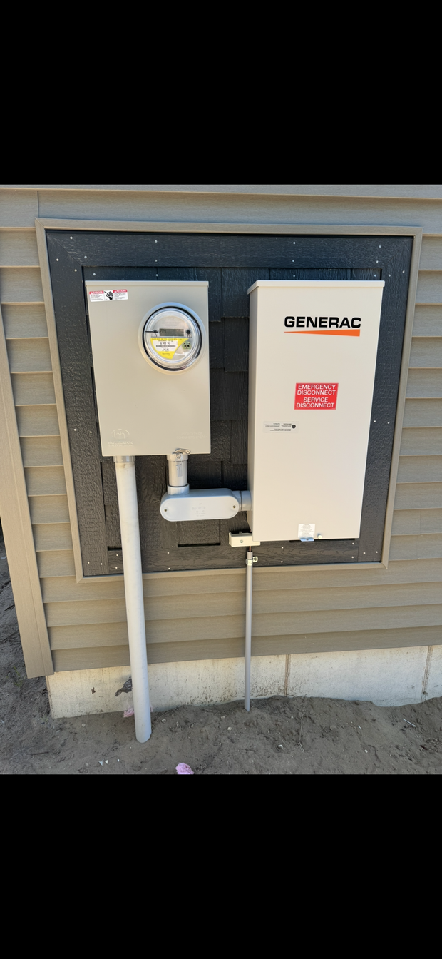 Modernized electrical service panel with labeled breakers