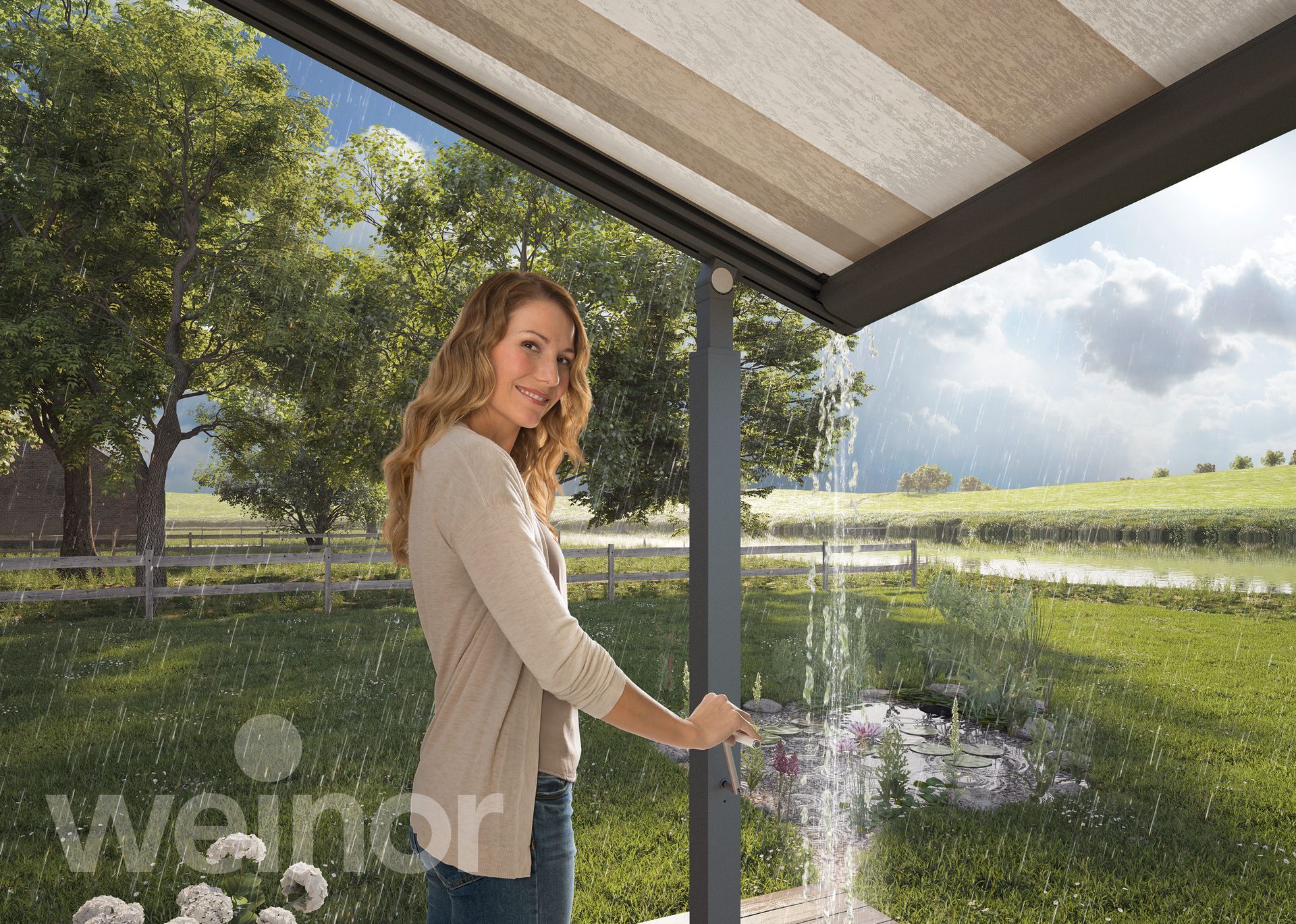 terrasoverkapping met doek 