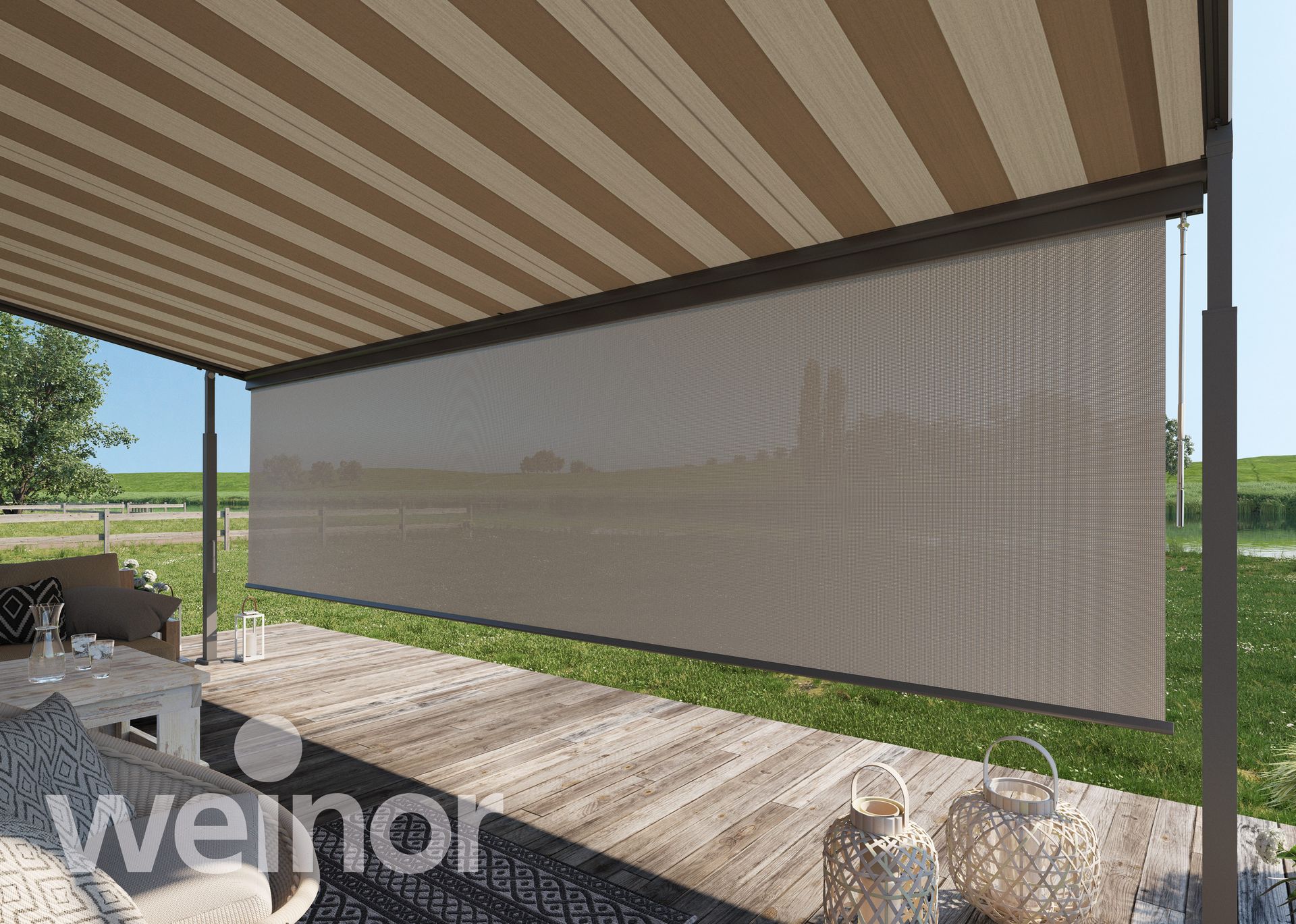 terrasoverkapping met doek 