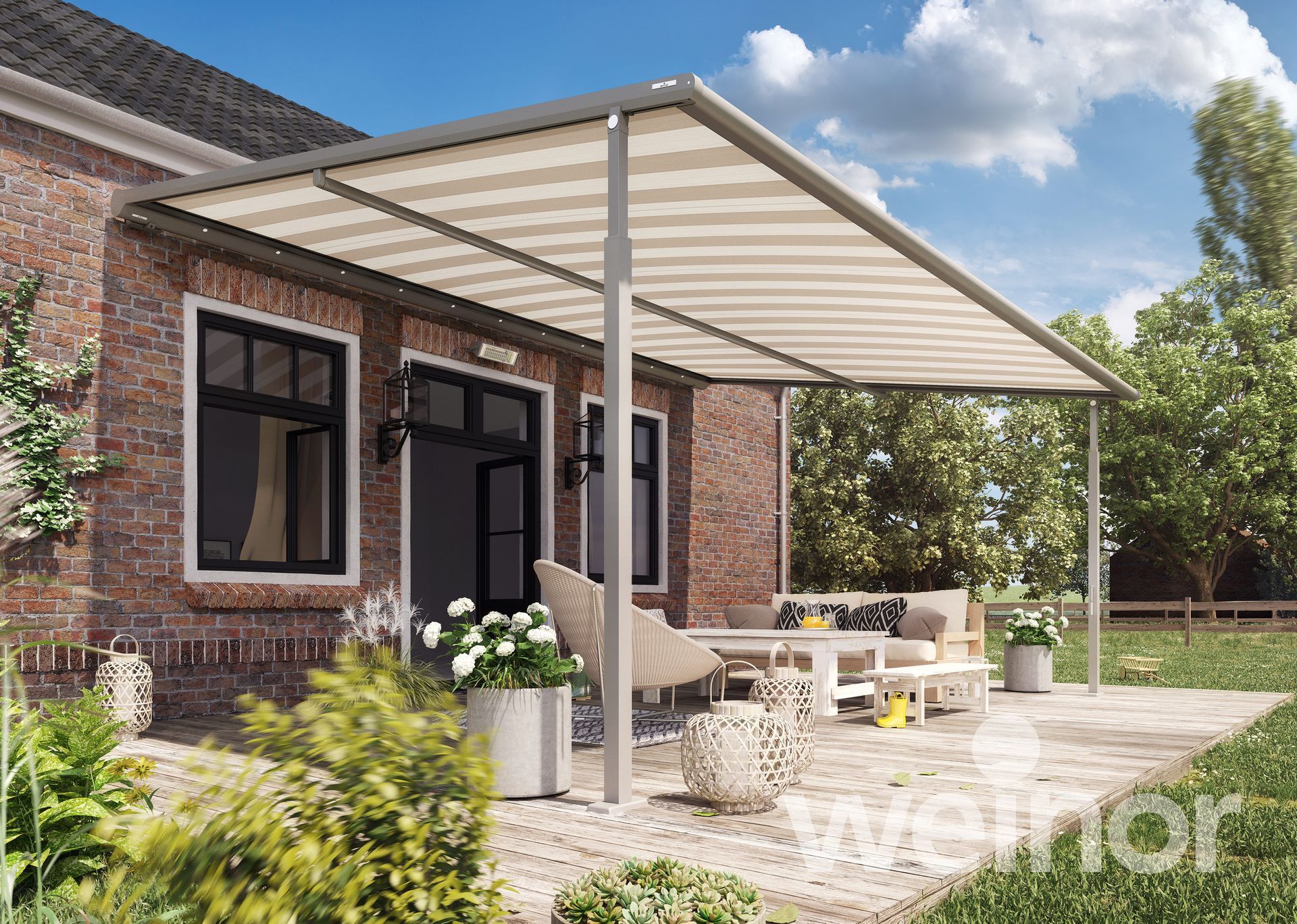 terrasoverkapping met doek 