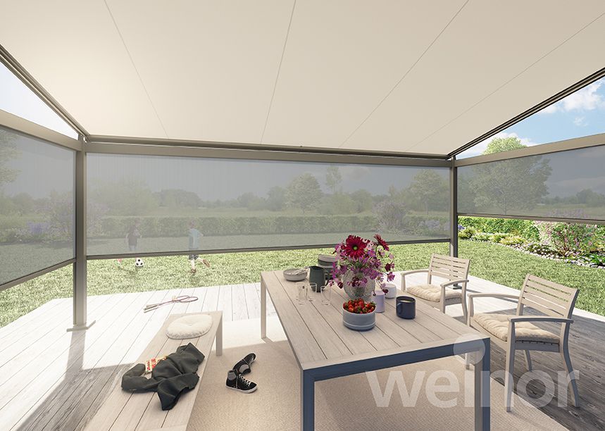 terrasoverkapping met doek 
