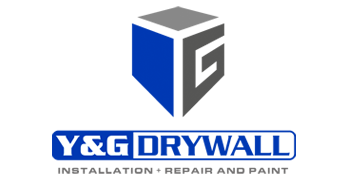 Y&G Drywall logo with blue and gray cube icon and text “Installation Repair and Paint”
