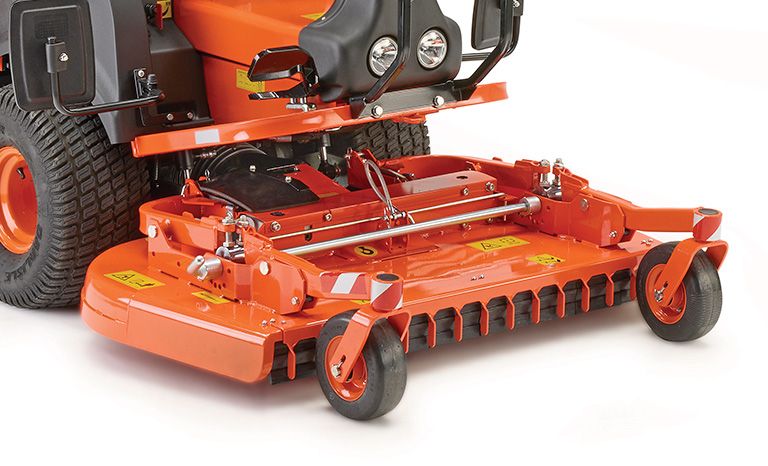 Orange Riding Lawn Mower With a Front-mounted Mower Deck and Small Wheels — Ken Mills Machinery in Gayndah, QLD