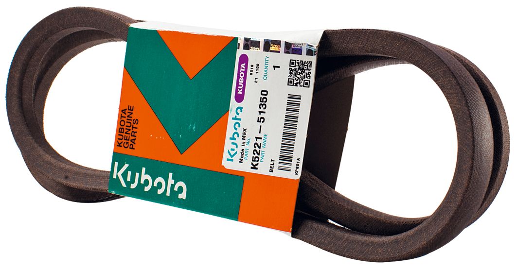 A kubota belt is shown on a white background — Ken Mills Machinery in Kingaroy, QLD