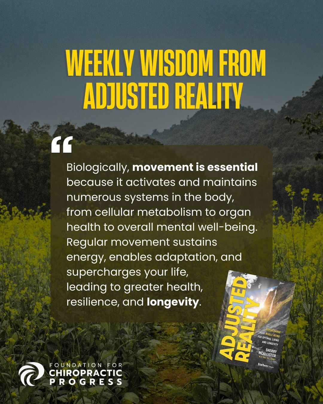 Movement is essential because it activates and maintains numerous systems in the body.