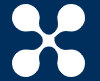 A white four-lobed emblem resembling a stylized cross on a dark blue background.
