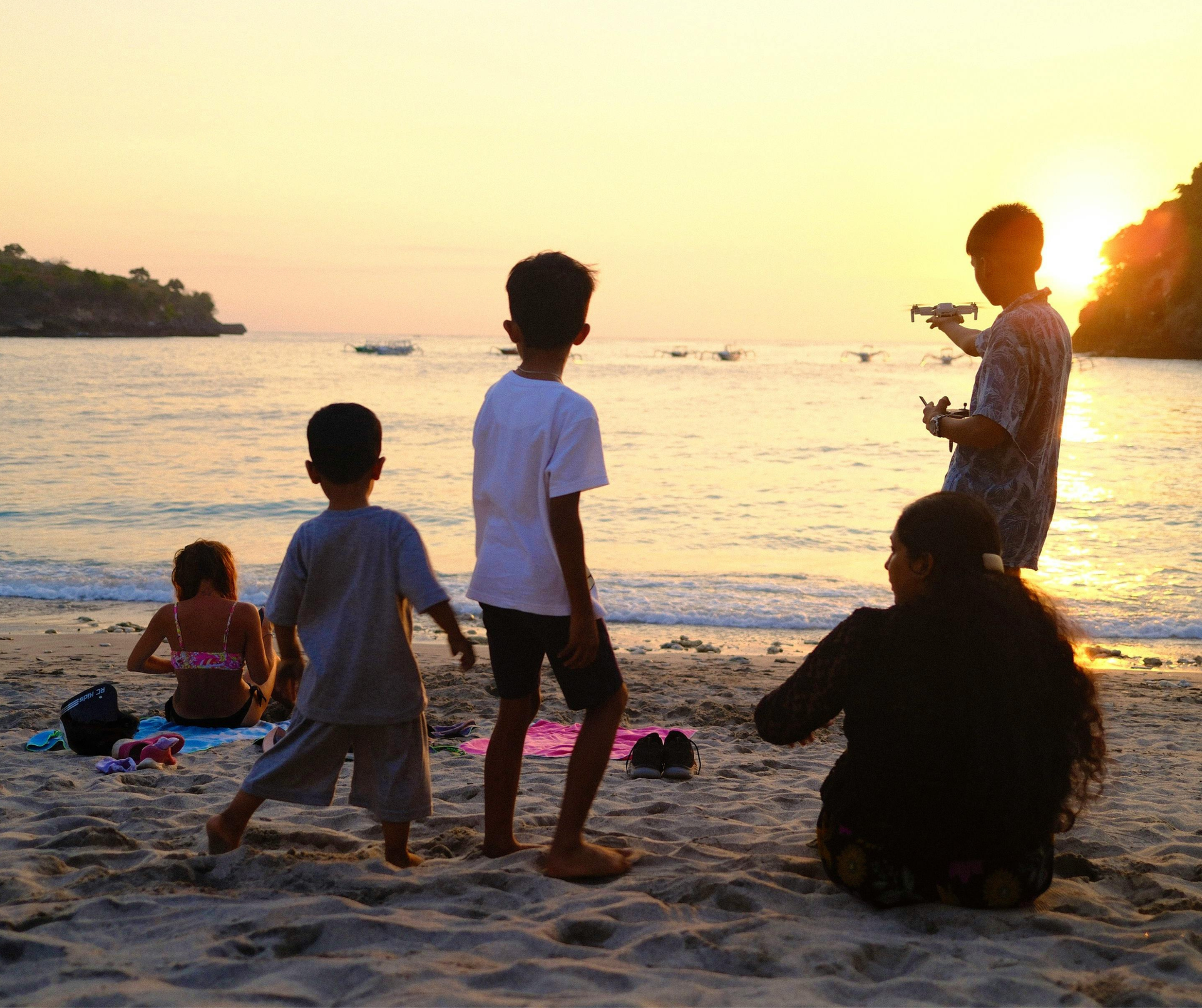 Family at the beach