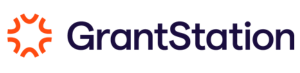 GrantStation logo with orange and white symbol and dark blue text.