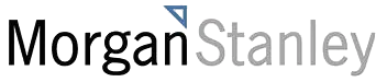 Morgan Stanley logo. Black text