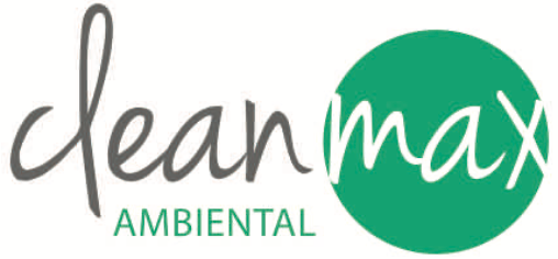 Um logotipo limpo da max ambiental com um círculo verde no meio.
