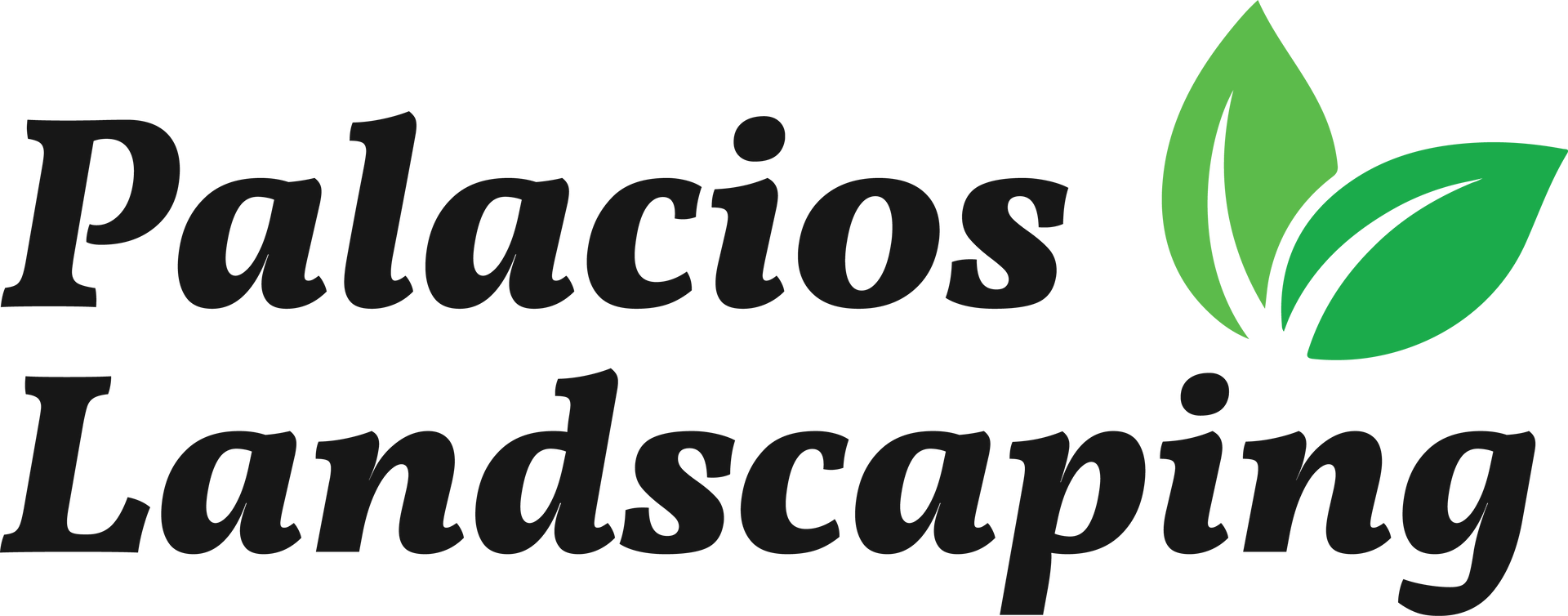 A logo for palacio 's tree services with a tree in the middle