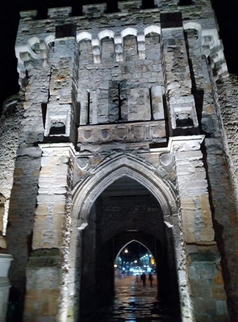 A very old building with the word castle on it