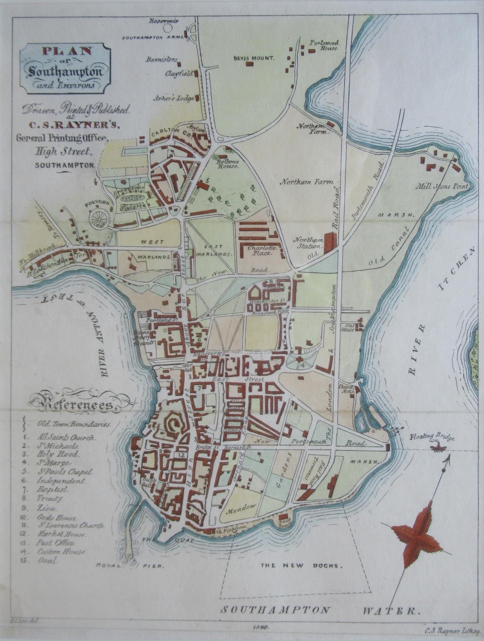 A very old map of st. george is shown