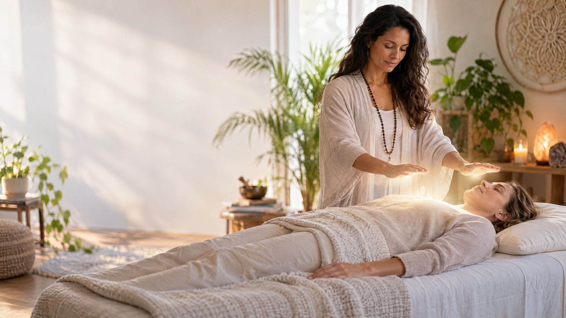 Reiki energy healing session