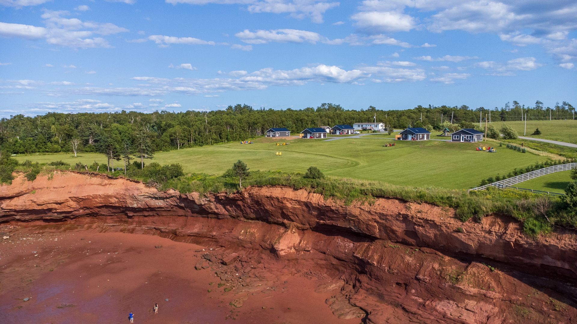 drone picture of burntcoat head park, bay of fundy 