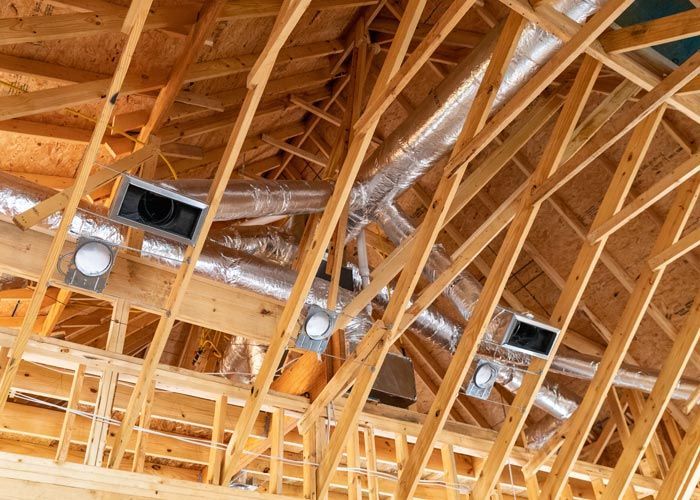 peaked attic before spray foam installtion