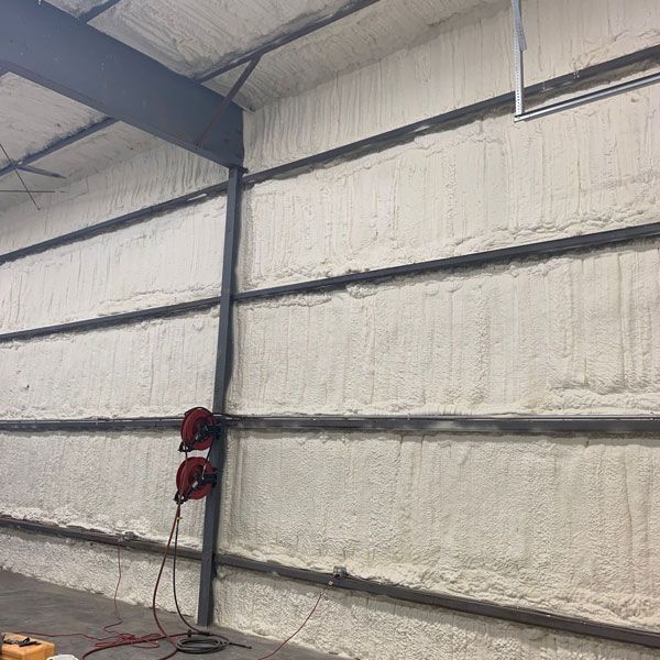 spray foam insulation in metal building