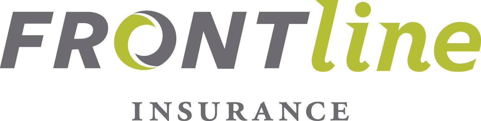 Frontline Insurance logo with green accent on the letter