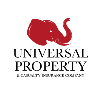 Red elephant icon above text