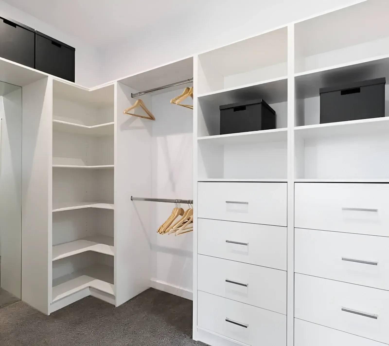 A Symmetrical Walk-in Closet — Craftsmen Kitchens In Monkland, QLD