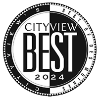 CityView Best 2024 circular black-and-white award seal with city names around the edge
