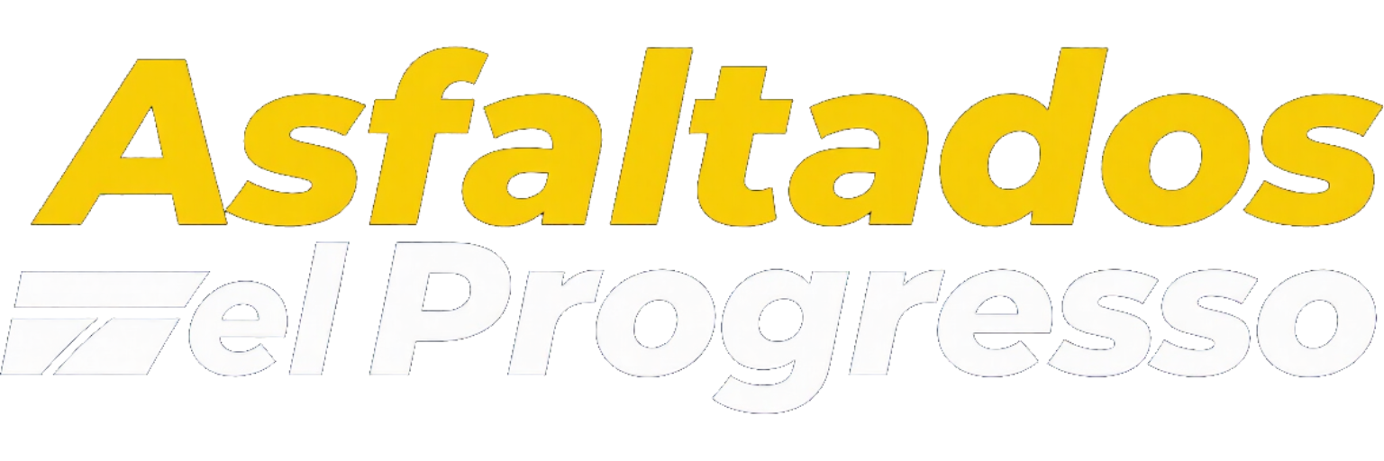 Logotipo de Asfaltados Del Progreso con texto amarillo y blanco sobre un fondo claro