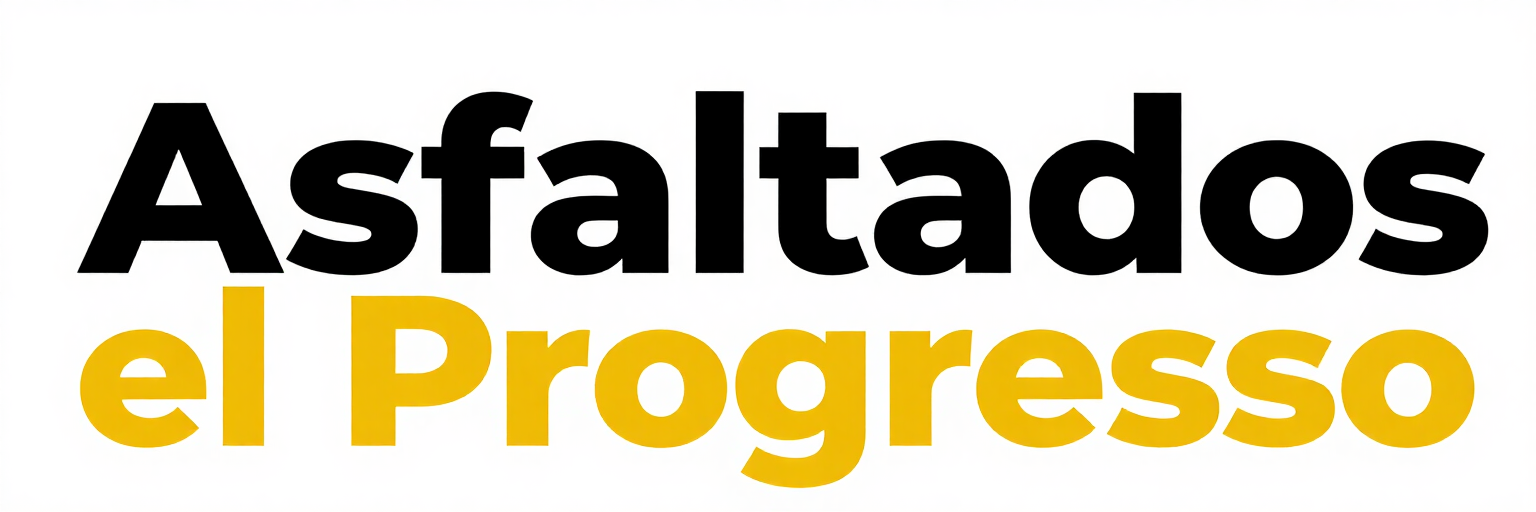 Logotipo de Asfaltados el Progresso en negro y amarillo sobre fondo blanco
