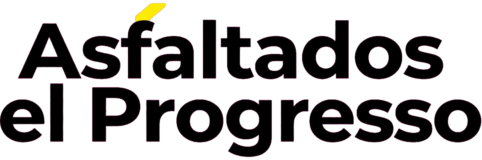 Texto del logotipo «Asfaltados el Progresso» en negrita y en negro, con un acento amarillo sobre la A.