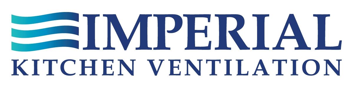 Imperial Kitchen Ventilation logo with blue stylized lines and text on white background