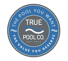 True Pool Co. circular blue-and-white logo with the slogan “The pool you want, the value you deserve.”