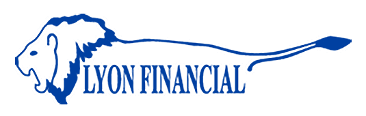 Blue lion logo with “LYON FINANCIAL” text