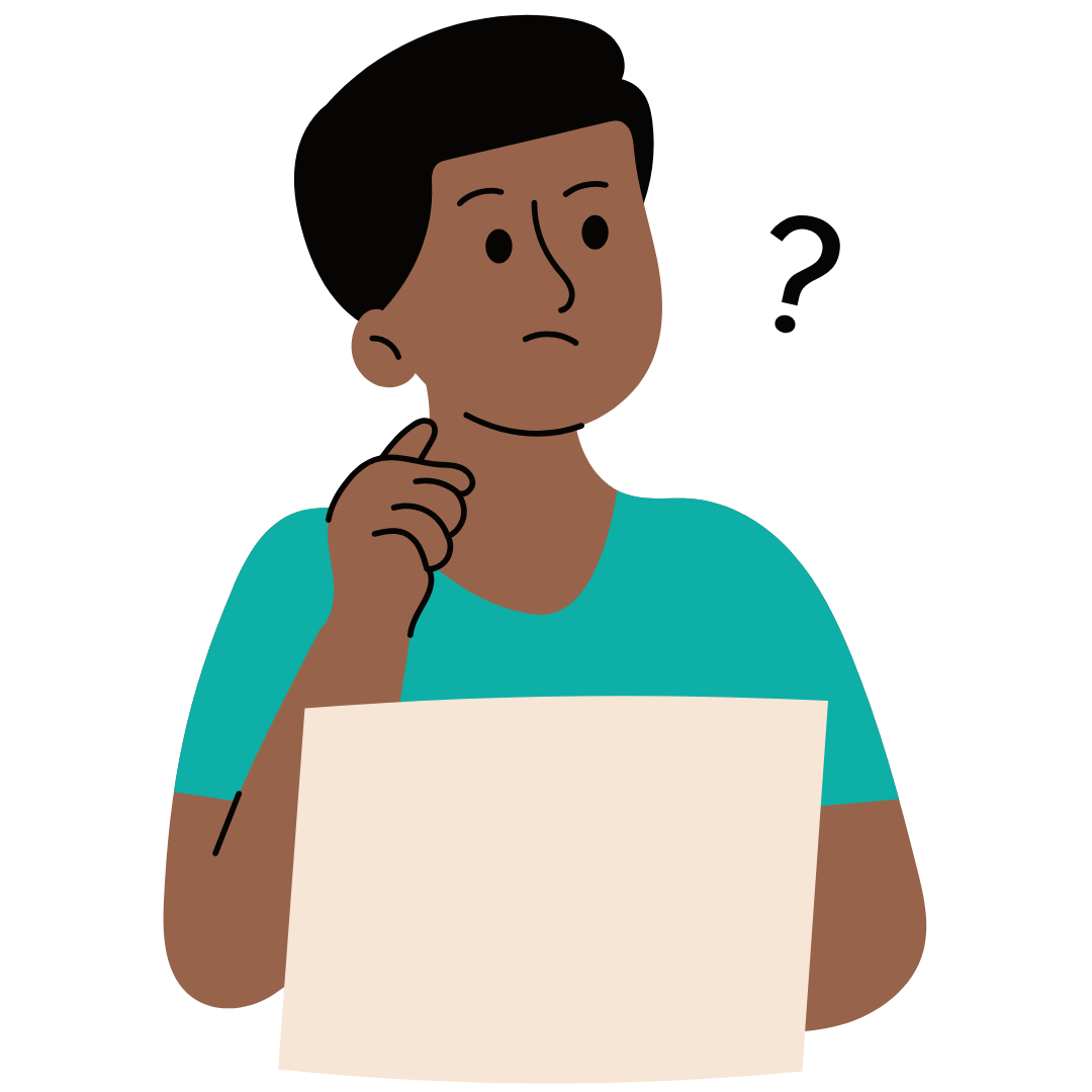 Graphic of a man thinking