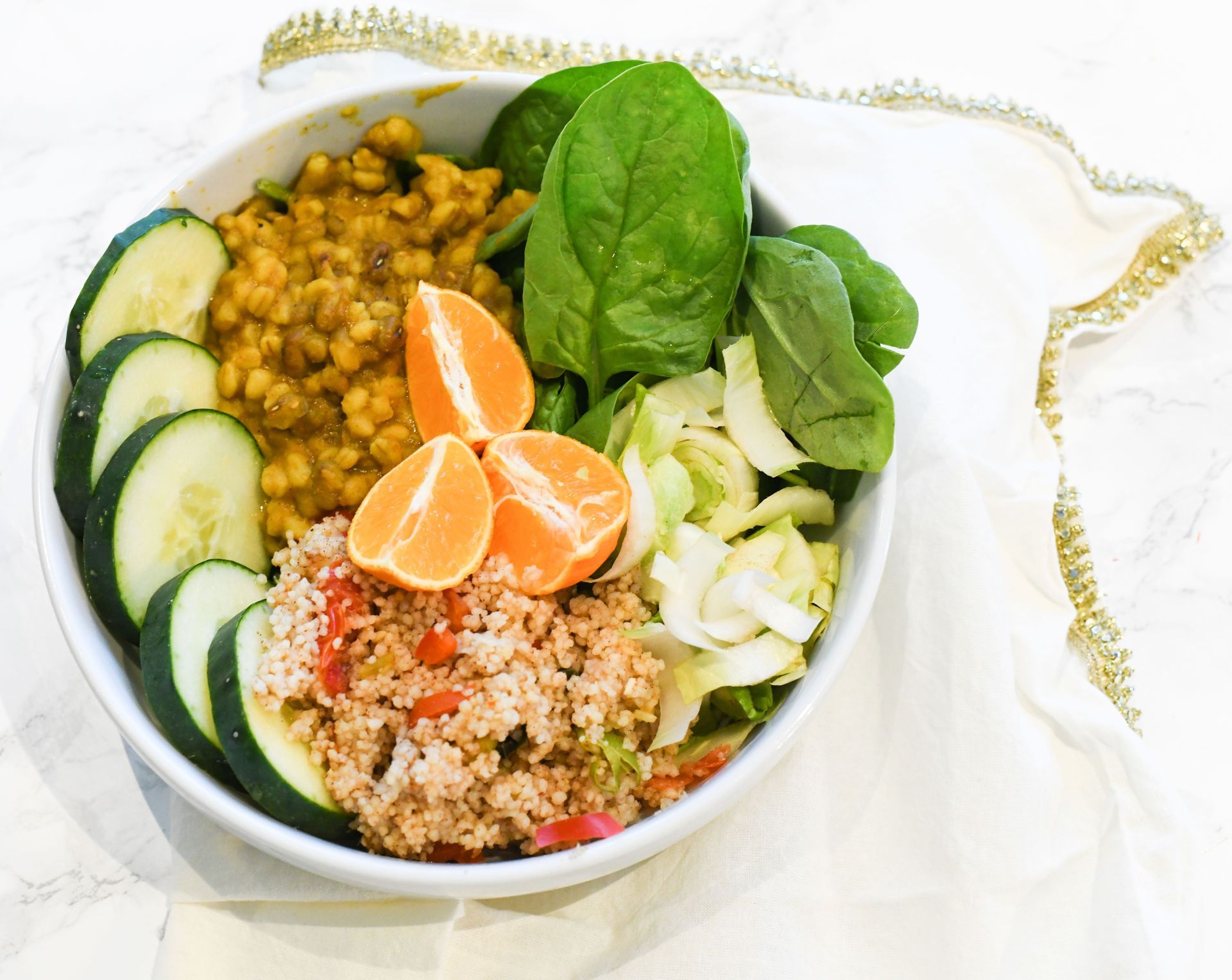 Citrus Spiced Lentil Salad on Salad bar