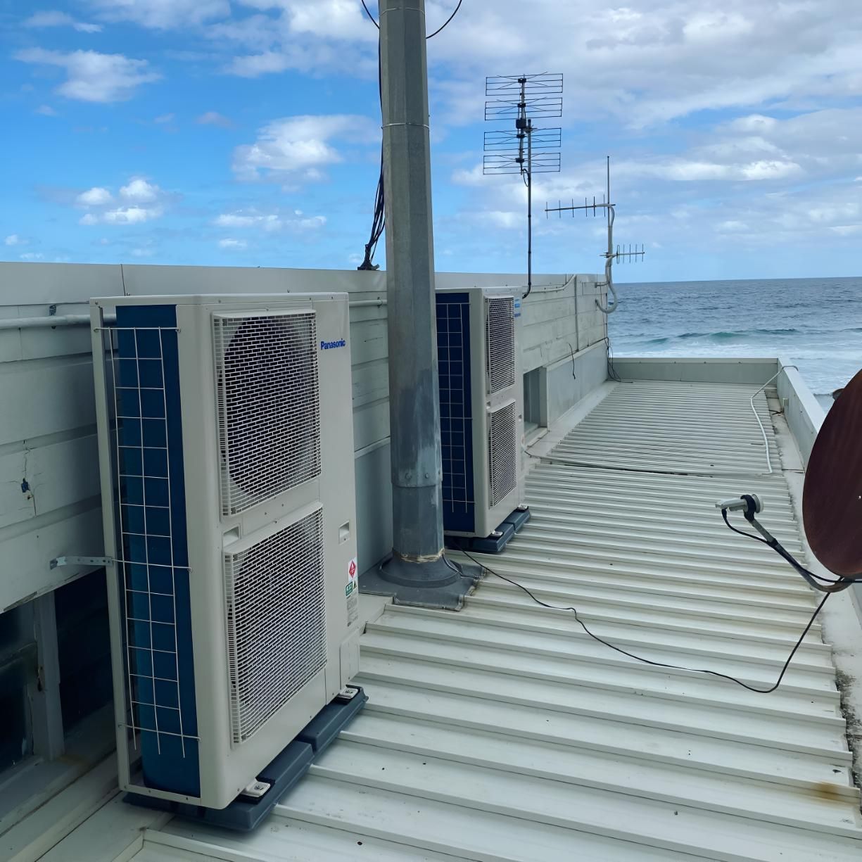 Air Condition Sits on the Roof — Kiama Air Conditioning in Wollongong, NSW